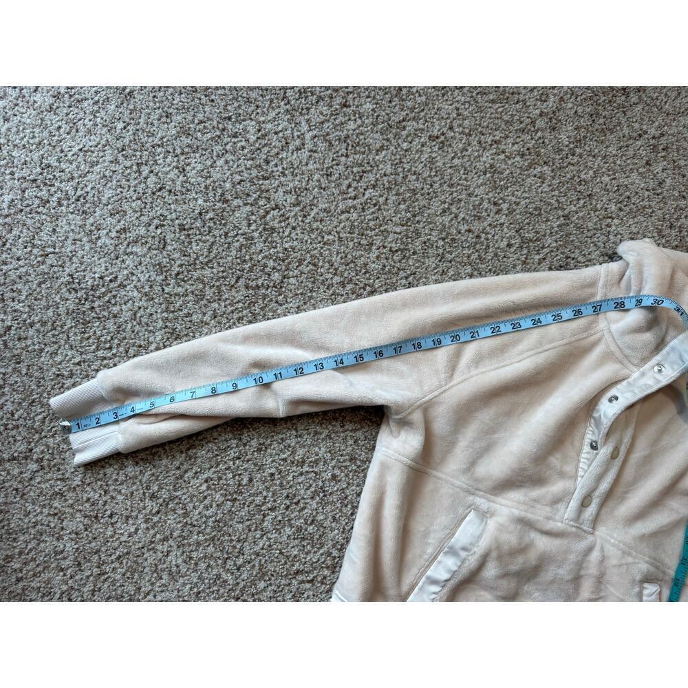 Athleta pullover sweatshirt, heavy velour size SP (small/Petite); Cream - Picture 6 of 12